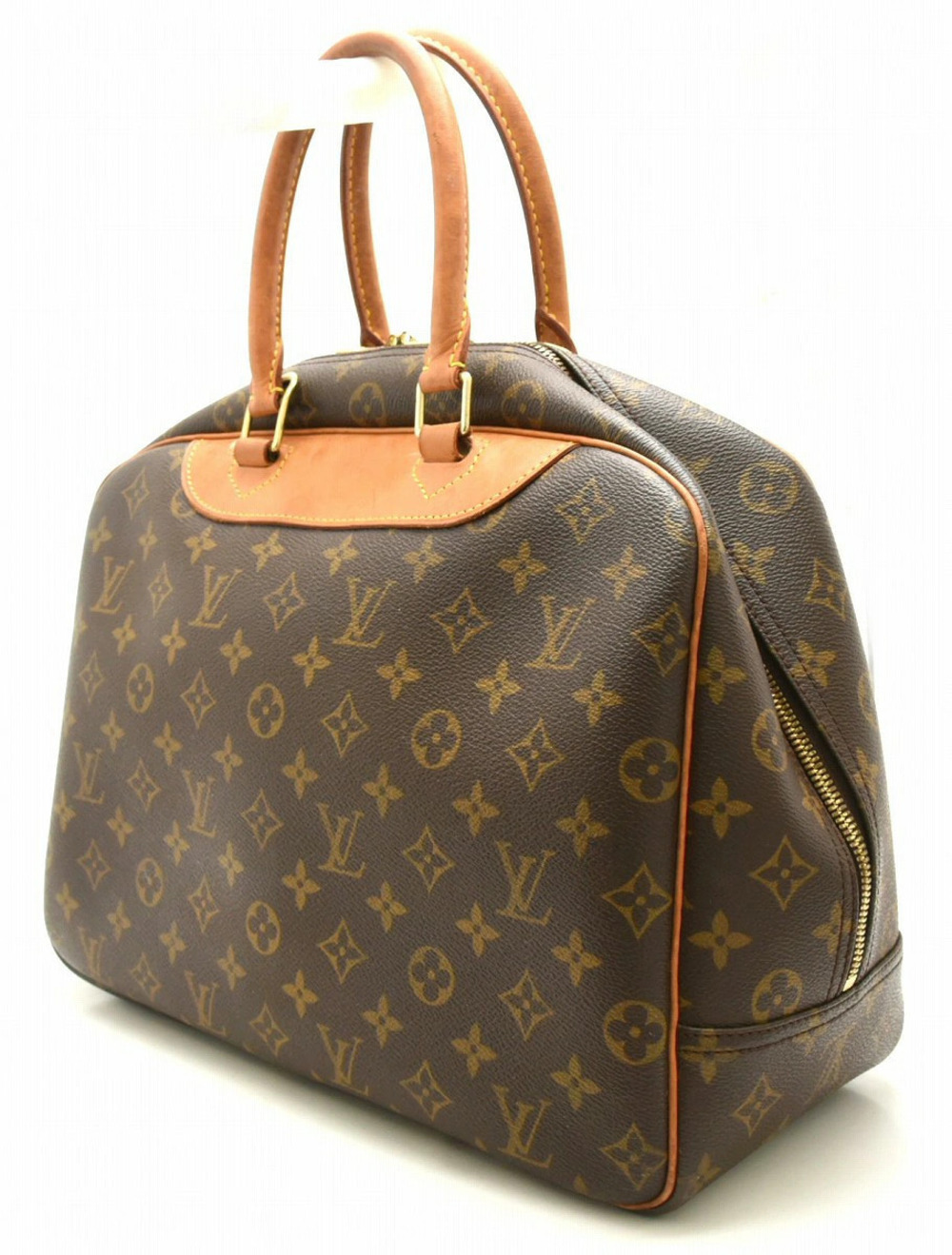 Louis Vuitton Boston Vanity Deauville Bowling Bag Handbag Monogram Brown